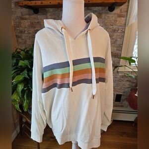 VENUS Cream  Purple Greeb Tan Blue Hoodie Womens XL